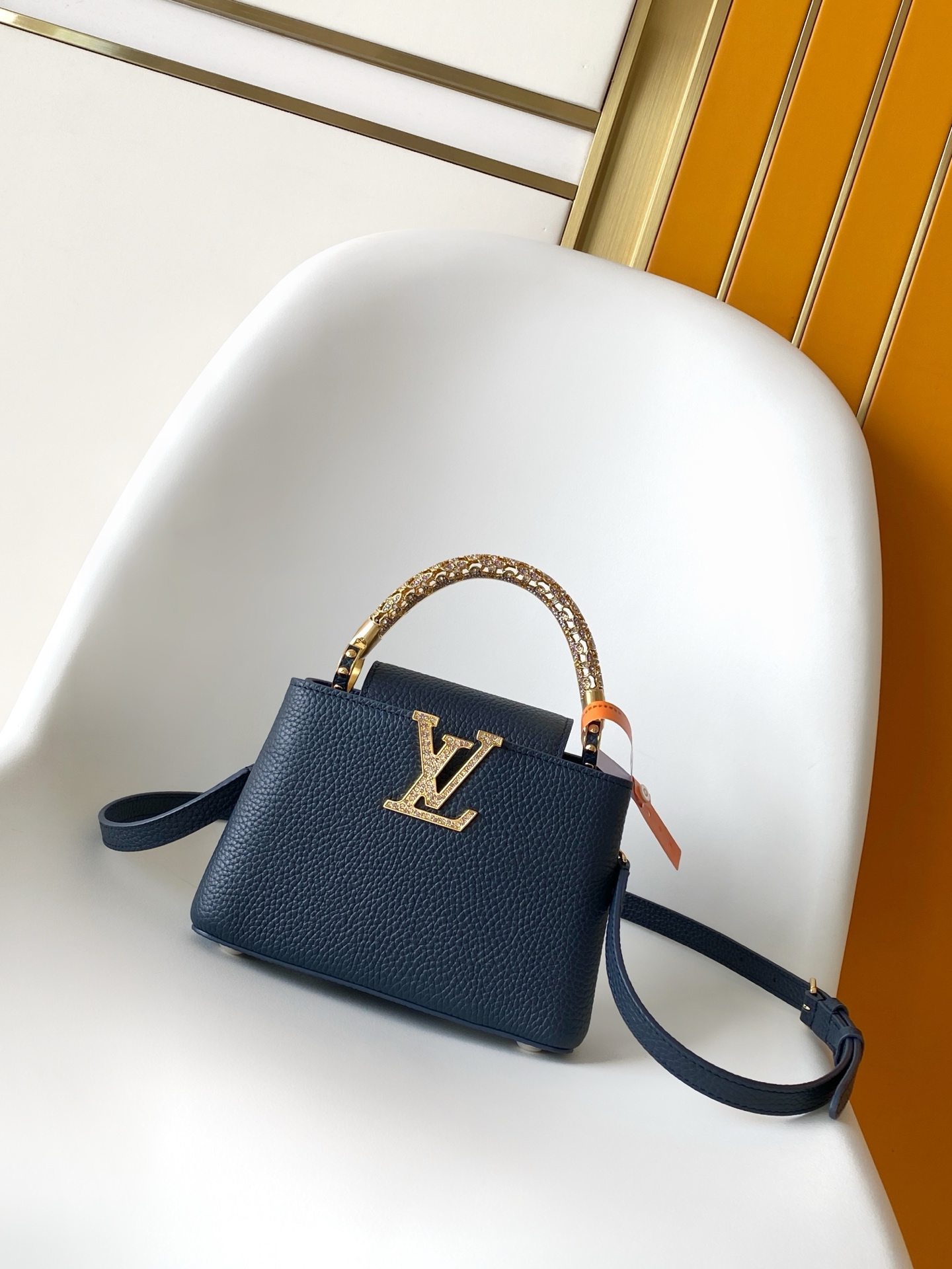 Louis Vuitton LV Side Trunk Handbag Premium Canvas Model M27036 Interior Pocket Everyday Carry Authentic Style